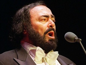 O tenor Luciano Pavarotti