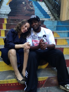 Liliane Reis e o rapper Dom Negrone