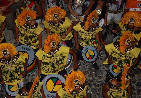 O grupo Olodum é uma das atrações do Carnaval baiano. Foto: Secretaria de Turismo da Bahia/Creative Commons.