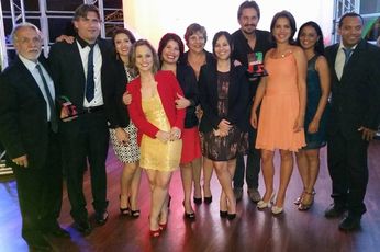 Equipe da TV Brasil durante a cerimônia de premiação em Brasília