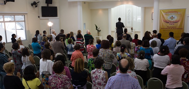 Culto diário matinal na Sede Nordeste da Igreja Messiânica Mundial do Brasil –  Salvador. Foto: Luisina López Ferrari.