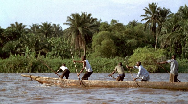 Cena das gravações do longa "Rio Congo – Além da escuridão"