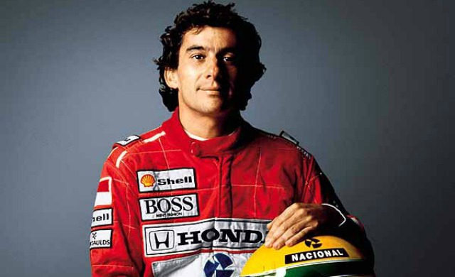 O piloto brasileiro Ayrton Senna
