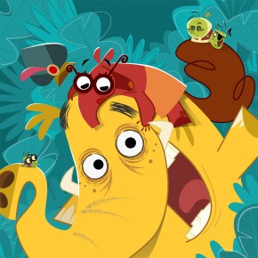 Animação traz como personagens Gajah, um elefante sem memória; Duda, uma tamanduá vegetariana e uma colônia de cupins que acredita ser de outro planeta