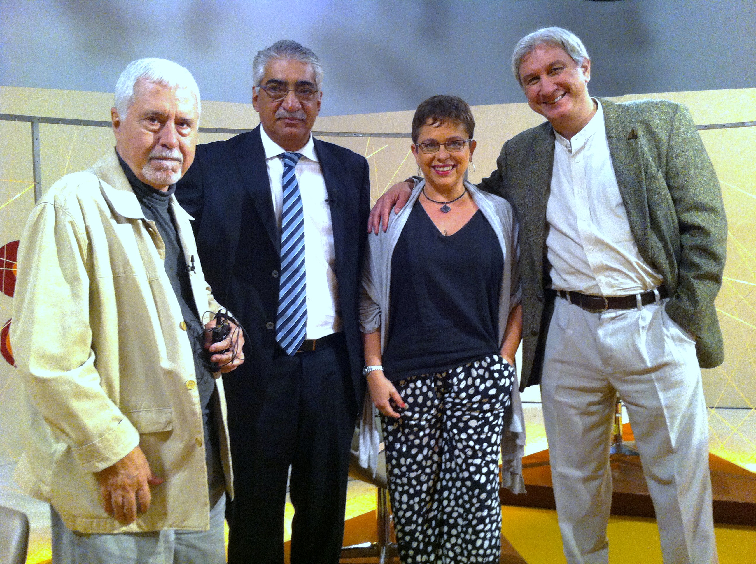 À esq.: Luiz Paulo Horta, Luiz Azedo, Deborah Cheyne, Ricardo Rocha