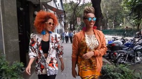 A jornalista Neomísia Silvestre e a produtora de moda Thaiane Almeida