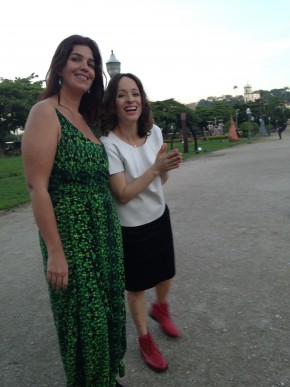 Liliane Reis visita I Mostra RIO de Esculturas Monumentais com a artista Claudia Dowek