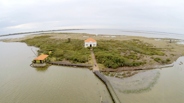 Vista do Eco-Museu da Ilha da Pólvora