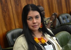 A indígena Fernanda Kaingang