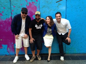 A banda Fino Coletivo no Estúdio Móvel