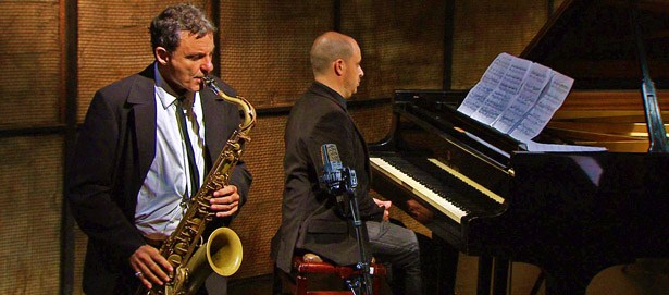 Blas Rivera (saxofone) e Pablo Lapidusas (piano).