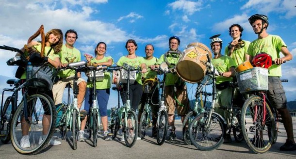 Cyclophonica é única orquestra de bicicletas do mundo e circula pela Cidade Maravilhosa